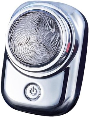 Портативная электробритва SYOSI Mini Shaver, карманная портативная электробритва, USB-мини-бритва, аккумуляторные дорожные бритвы для мужчин, электробритва для бритья лица (серебристая) 1000008829 - фото 535675