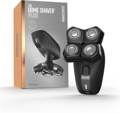 Мужская бритва для головы MANSCAPED® The Dome Shaver™ Plus — четыре двухрядных вращающихся лезвия с технологиями SkinSafe® и FlexAdjust, водонепроницаемая, зарядка через USB-C, магнитная съёмная накладка на лезвие, дорожная блокировка 1000008857 - фото 535804