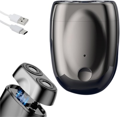 Электробритва Ninnyi Dual Head Mini для мужчин, аккумуляторная водонепроницаемая магнитная бритва для путешествий, дома и деловых поездок 1000008963 - фото 536312