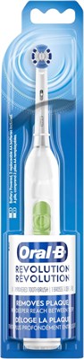 Зубная щетка Oral-B Revolution на батарейках с (1) насадкой, белая, батарейки в комплекте 1000009281 - фото 536666