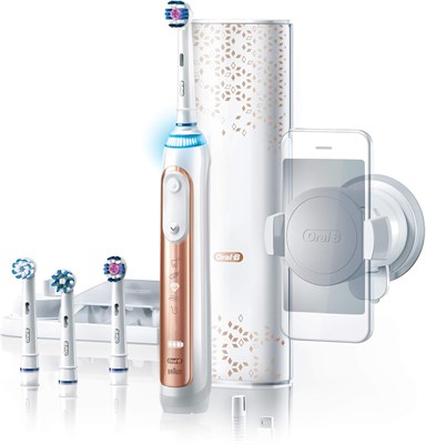 Электрическая зубная щетка Oral-B Genius 9000 Rose Gold (с поддержкой Bluetooth) — с 3-контактной вилкой UAE 1000009288 - фото 536676