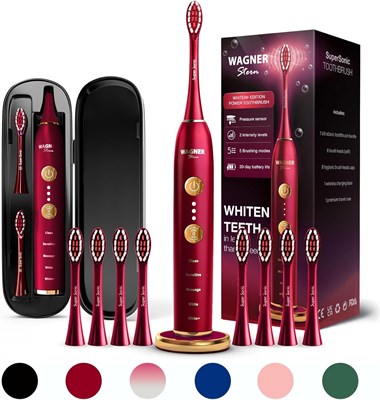Wagner Stern & WHITEN+ Edition. Умная электрическая зубная щётка с датчиком давления. 5 режимов чистки и 3 уровня интенсивности, 8 мягких насадок, премиум-кейс для путешествий. 1000009327 - фото 536775