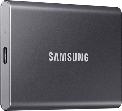 Портативный твердотельный накопитель SAMSUNG T7 объемом 2 ТБ, скорость до 1050 МБ/с, USB 3.2 Gen 2, надежное хранилище для игр, студентов и профессионалов, MU-PC2T0T/AM, серый 1000009333 - фото 536863