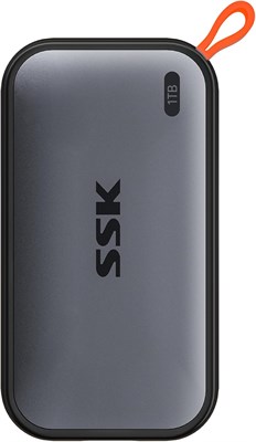 Портативный внешний твердотельный накопитель SSK SSD емкостью 1 ТБ, скорость передачи данных до 1050 МБ/с, USB C SSD, внешний твердотельный накопитель USB 3.2 Gen 2 для iPhone 15/Pro, Windows, Mac, телефонов и планшетов Android 1000006040 - фото 536868