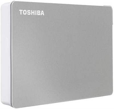 Портативный внешний жёсткий диск Toshiba Canvio Flex 4 ТБ USB-C USB 3.0, серебристый, для ПК, Mac и планшетов — HDTX140XSCCA 1000009438 - фото 537364