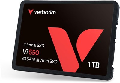 Твердотельный накопитель Verbatim Vi550 S3, внутренний твердотельный накопитель с объемом памяти 1 ТБ, твердотельный накопитель с интерфейсом SATA III 2,5 дюйма и технологией 3D NAND, черный 1000009470 - фото 537523