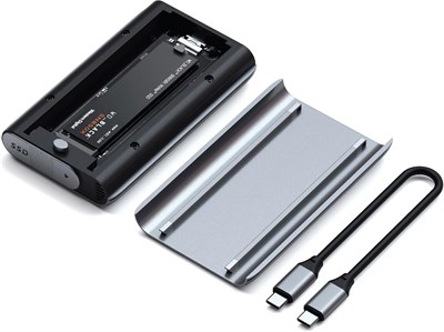 Корпус Satechi M.2 – корпус USB4 NVMe SSD Pro Enclosure – 40 Гбит/с, до 16 ТБ, алюминиевый корпус без инструментов, корпус из поликарбоната и окантовка USAP SSD для размеров 2280/2260/2242/2230 мм (SSD не входит в комплект) 1000009481 - фото 537578