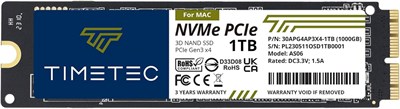 Timetec 1 ТБ (1000 ГБ) MAC SSD NVMe PCIe Gen3x4 3D NAND TLC чтение до 2200 МБ/с совместим с Apple MacBook Air (2013-2015, 2017), MacBook Pro (2013-2015), iMac (2013-2019), Mac Pro (2013), Mac Mini (2014) 1000009487 - фото 537605