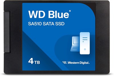 Внутренний твердотельный накопитель Western Digital WD Blue SA510 SATA, 4 ТБ, SATA III, 6 Гбит/с, 2,5 дюйма/7 мм, до 560 МБ/с, WDS400T3B0A 1000009493 - фото 537635