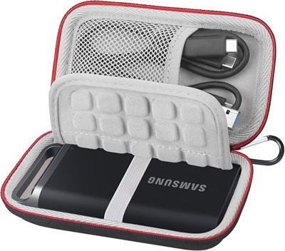 Чехол Lacdo Hard для Samsung T5 EVO Portable SSD 2 ТБ, 4 ТБ, 8 ТБ, внешний твердотельный накопитель USB 3.2 Gen 1, ударопрочный, водостойкий, защитный чехол для хранения, черный 1000009514 - фото 537738