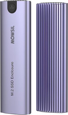 Корпус Mowsil M.2 NVMe SSD, алюминиевый адаптер USB 3.1 USB-C Gen2 10 Гбит/с для твердотельных накопителей M.2 PCIe M-Key 2230/2242/2260/2280, внешний корпус M.2 1000009518 - фото 537758