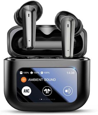 Беспроводные наушники-вкладыши Bluetooth 5.4 с активным шумоподавлением, смарт-кейс, 48 часов воспроизведения звука, 6 микрофонов с глубокими басами, настройка через приложение 1000009543 - фото 537879