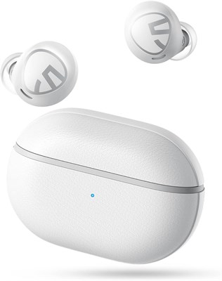 Беспроводные наушники SoundPEATS Free2 Classic с Bluetooth V5.1 и временем работы 30 часов, встроенный микрофон для четких звонков, сенсорное управление, режимы «один наушник/два наушника», стереозвук (белый) 1000009544 - фото 537884