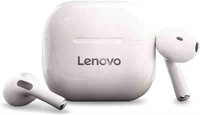 Беспроводные стереонаушники-вкладыши Lenovo LP40, белые 1000009545 - фото 537889