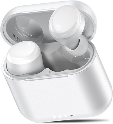Беспроводные наушники TOZO T6 Bluetooth 5.3, эргономичный дизайн, 50 часов воспроизведения с чехлом для беспроводной зарядки, настраиваемый эквалайзер через приложение, водонепроницаемость IPX8, новая обновлённая версия 1000009566 - фото 537993