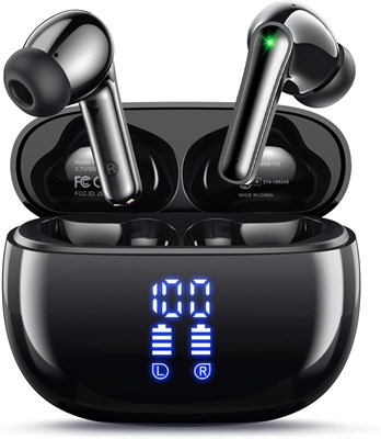 Беспроводные наушники HUIFU Bluetooth с глубокими басами, темно-черные 1000009630 - фото 538288