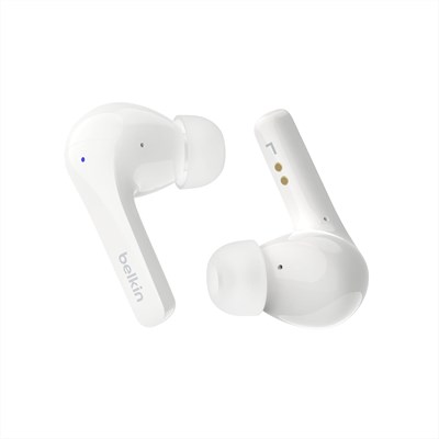 Беспроводные наушники Belkin SoundForm Motion True Wireless с шумоподавлением, чехлом для беспроводной зарядки и двумя микрофонами. Водонепроницаемые Bluetooth-наушники IPX5 для iPhone и Samsung. Белые. 1000009654 - фото 538407