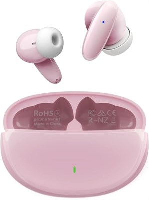 Беспроводные наушники Promate True Wireless, внутриканальные Bluetooth v5.1 HD с микрофоном, водонепроницаемость IPX5, время воспроизведения 20 часов, интеллектуальное сенсорное управление и интеллектуальное автоматическое сопряжение с iPhone 14, Galaxy S 1000009687 - фото 538557