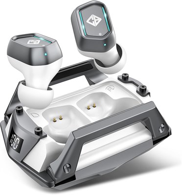 Беспроводные наушники-вкладыши Cosmic Byte CosmoBuds X100 (TWS), Bluetooth 5.3, 40 часов воспроизведения, задержка 38 мс, режимы «Музыка» и «Бог», ENC, сенсорное управление с помощью жестов, водонепроницаемость IPX5, голосовой помощник (белый/серебристый) 1000009773 - фото 538955