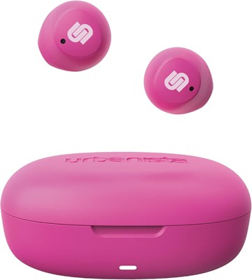 Беспроводные наушники Urbanista Lisbon, Bluetooth 5.2, компактные, с сенсорным управлением, 27 часов воспроизведения, чехол с быстрой зарядкой через USB-C, наушники с защитой от пота IPX для бега и спорта, нежно-розовый цвет 1000009830 - фото 539225