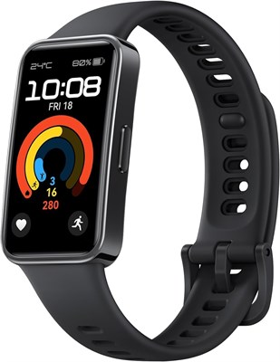 HUAWEI Band 9, удобное ношение в течение всего дня, отслеживание сна, быстрая зарядка, прочный аккумулятор, интеллектуальная регулировка яркости, 100 различных режимов тренировок, совместимость с iOS и Android, черный цвет 1000009872 - фото 539427