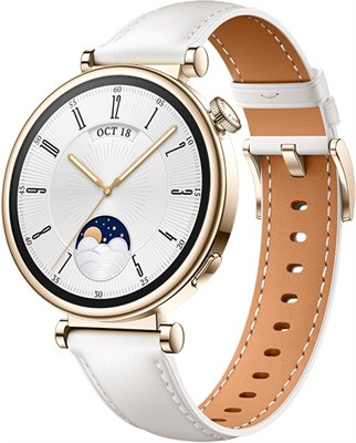 Умные часы HUAWEI Watch GT4 41 мм, 7 дней автономной работы, анализ пульсовой аритмии, приложение Female Health Management 3.0, круглосуточный мониторинг здоровья, совместимость с Android и iOS, белый цвет 1000009876 - фото 539447