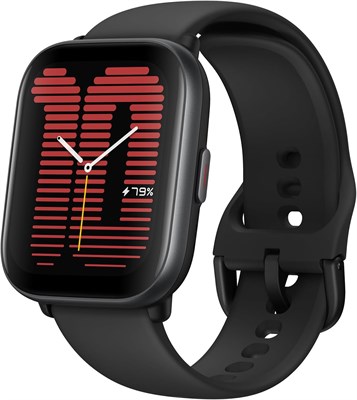 Умные часы Amazfit Active с более чем 100 циферблатами, длительным сроком службы аккумулятора (14 дней обычного использования), более 120 спортивных режимов, 5 системами спутникового позиционирования, уведомлениями, вызовами и музыкой по Bluetooth — черны 1000009898 - фото 539546