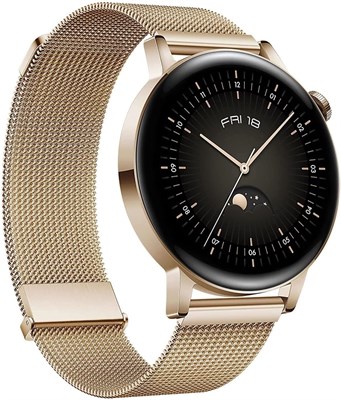 Умные часы HUAWEI WATCH GT 3 42 мм, ёмкий аккумулятор, круглосуточный мониторинг SpO2, точный мониторинг пульса, более 100 режимов тренировок, Bluetooth-звонки, золотой цвет 1000009899 - фото 539551