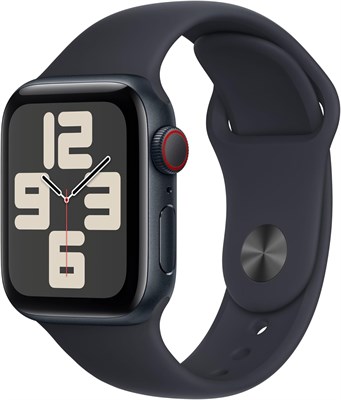 Apple Watch SE (2-го поколения, 2023 г.) [GPS + Cellular, 40 мм] Смарт-часы в алюминиевом корпусе Midnight, спортивный ремешок Midnight, размер S/M. Фитнес-трекер и трекер сна, функция обнаружения столкновений, пульсометр (обновлённая версия) 1000009919 - фото 539643