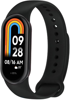 Силиконовый ремешок MARGOUN для Xiaomi Mi Band 9/8, сменный ремешок из ТПУ, регулируемая длина, удобный и дышащий 1000009990 - фото 539961
