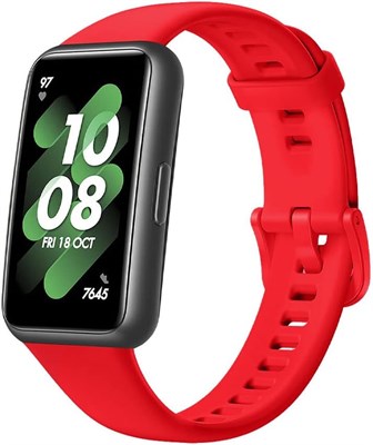 Сменный силиконовый ремешок для умных часов MARGOUN, совместимый с Huawei Band 7 / Honor 7 (красный) 1000010011 - фото 540060
