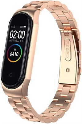 Ремешок для часов O Ozone Metal, совместимый с Xiaomi Mi Band 6/Mi Band 5, 3 бусины из нержавеющей стали, регулируемые сменные ремешки для умных часов для мужчин и женщин 1000010041 - фото 540196