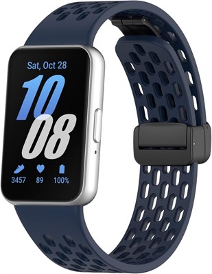 Магнитный спортивный ремешок NESLIN, совместимый с Samsung Galaxy Fit 3 SM-R390 2024, дышащий, мягкий, силиконовый, сменный фитнес-ремешок для мужчин и женщин 1000010058 - фото 540273