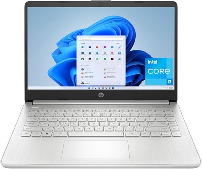 Ноутбук HP 14", HD-дисплей, процессор Intel Core i3-1215U, 8 ГБ ОЗУ, SSD-накопитель на 256 ГБ, графика Intel UHD, Windows 11 Домашняя в режиме S, цвет "натуральный серебристый", 14-dq5009nr 1000010588 - фото 542305