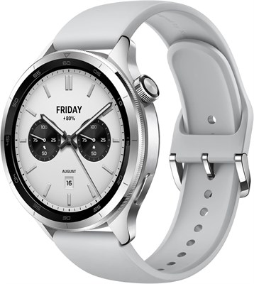 Xiaomi Watch S4 Silver | Смарт-часы | 1,43-дюймовый AMOLED-дисплей, длительное время автономной работы, Bluetooth-звонки, шумоподавление, расширенные функции отслеживания состояния здоровья, 15 дней автономной работы 1000011301