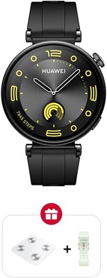Умные часы HUAWEI Watch GT4 41 мм, HUAWEI Scale3 + ремешок, 7 дней автономной работы, анализ пульсовой волны, Female Health Management 3.0, круглосуточный мониторинг здоровья, совместимость с Android и iOS, черный цвет 1000011366