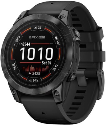 GARMIN EPIX PRO (GEN 2) STANDARD EDITION — 51 ММ — СИНИЕВО-СЕРЫЙ С ЧЕРНЫМ СИЛИКОНОВЫМ РЕМЕШКОМ 1000011387