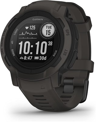 Смарт-часы GARMIN Rugged GPS Instinct 2 — цвет: обычный графит | До 28 дней автономной работы и круглосуточный мониторинг состояния здоровья | Встроенные спортивные приложения и поддержка нескольких GNSS 1000011407