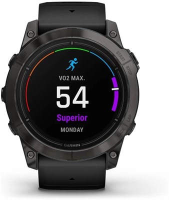 GARMIN EPIX PRO (GEN 2) SAPPHIRE EDITION — 51 мм — карбоново-серый титановый корпус с DLC-покрытием и черным силиконовым ремешком 1000011414