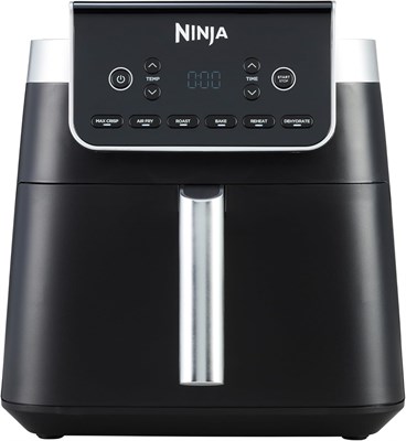 Аэрофритюрница Ninja MAX PRO, 6,2 л, большой квадратный отсек для одного блюда, функции жарки, выпекания и жарки на воздухе, семейный размер, цифровое управление, антипригарное покрытие, корзина и подставка для хрустящей корочки подходят для мытья в посуд 1000011813 - фото 548132