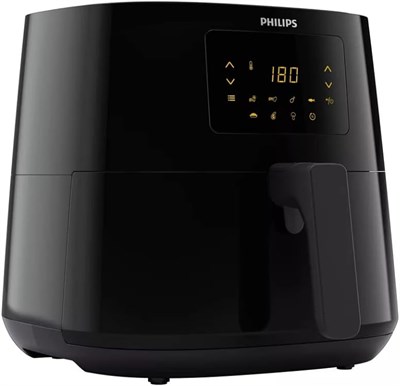 Аэрофритюрница Philips Essential XL — 6,2 л, фритюрница без масла, технология быстрого обдува горячим воздухом Rapid Air, сенсорный экран, приложение NutriU с рецептами, 2000 Вт, 15 x 15 x 14 см, черный (HD9270/90) 1000011817 - фото 548152