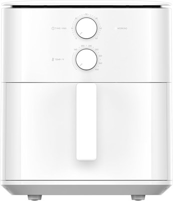 Аэрофритюрница Xiaomi Essential объёмом 6 л, циркуляция горячего воздуха на 360°, сенсорный OLED-экран, регулировка температуры от 40 до 200 °C, более 100 интеллектуальных рецептов, детали можно мыть в посудомоечной машине, белый цвет 1000011824 - фото 548187