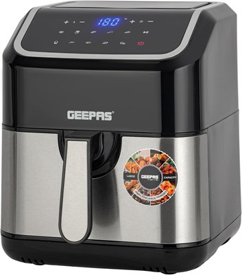 Аэрофритюрница Geepas 5L с цифровым управлением и функцией Vortex – 10-в-1 конвекционная аэрофритюрница со светодиодным сенсорным экраном, таймером на 60 минут и антипригарной корзиной – тостер без масла | Гарантия 2 года GAF37527 1000011837 - фото 548249