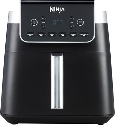 Аэрофритюрница Ninja MAX PRO, 6,2 л, без масла, большой квадратный отсек с одним ящиком, функции жарки, выпекания и жарки на воздухе, семейный размер, цифровое управление, приготовление из замороженных продуктов, антипригарное покрытие, корзина и подставк 1000011838 - фото 548254