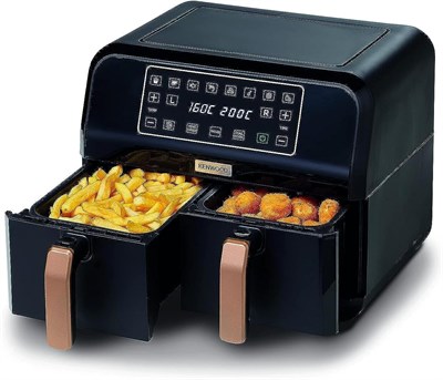 Аэрофритюрница KENWOOD Digital Twin Air Fryer объемом 1,7 кг + 1,7 кг, 4 л + 4 л (XXXL) с технологией DualZone и двумя корзинами для жарки, гриля, запекания, выпечки, тостов и разогрева HFP70.000BK, черная 1000011843 - фото 548275