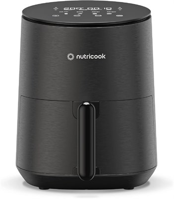 Аэрофритюрница Nutricook Mini, 1500 Вт, цифровой дисплей, панель управления из закаленного стекла, 8 предустановленных программ со встроенной функцией предварительного разогрева, объём 3,3 литра, чёрный цвет, ограниченная гарантия 2 года 1000011849 - фото 548305
