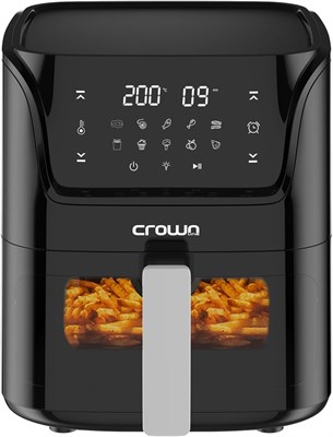 Аэрофритюрница Crownline объёмом 5,5 л | Прозрачное окно с функцией быстрой жарки | Сенсорное управление LED с 10 предустановками | Диапазон температур 80–200 °C, таймер на 90 минут | AF-397 1000011870 - фото 548406