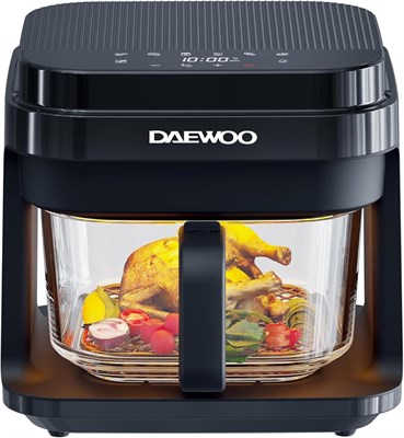 Аэрофритюрница Daewoo 5,50 л, 1200 Вт с цифровой панелью управления, стеклянной чашей и быстрой циркуляцией горячего воздуха для жарки, гриля, запекания, запекания и выпечки – DAF 55GT – гарантия 2 года 1000011882 - фото 548466