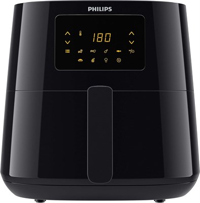 Аэрофритюрница Philips Kitchen Appliances Essential XL объёмом 6,2 л с цифровым управлением, технологией Rapid Air, корзиной Easy Clean, чёрная HD9270/91 1000011921 - фото 548655