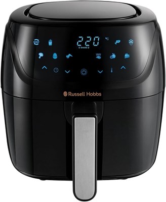 Аэрофритюрница Russell Hobbs SatisFry с цифровым управлением (27160) объёмом 4 л, энергосберегающая мощность 1350 Вт и 10 предустановленными функциями приготовления, включая выпечку, гриль и сушку (чёрная) — гарантия 1 год 1000011937 - фото 548721